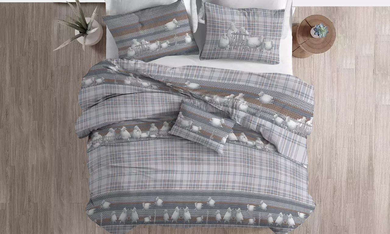 Copripiumino in flanella Fantasie invernali, natalizie, scozzesi