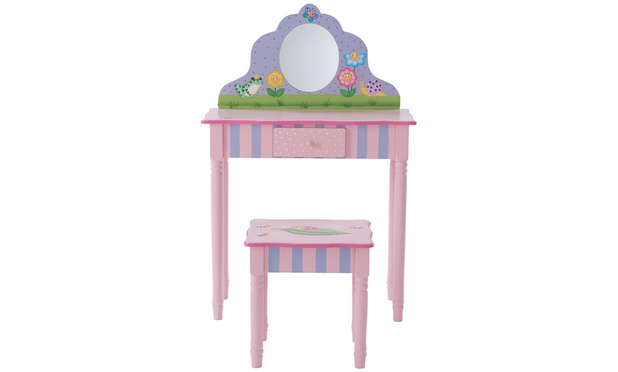 Image 7: Kids' Vanity Table and Stool Set