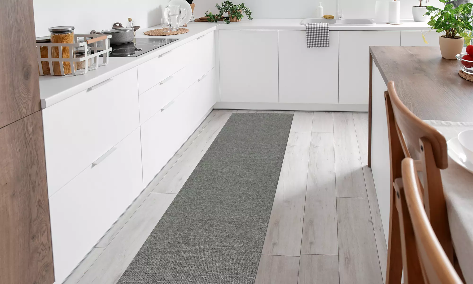 Fleckenresistenter und rutschfester Küchenläufer