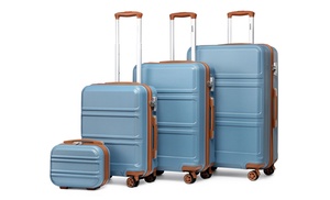 One or Set of Four Kono ABS Hard Shell Suitcases