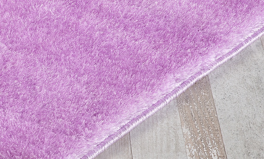 Image 32: Shimmer Soft Shiny Thick Shaggy Rug