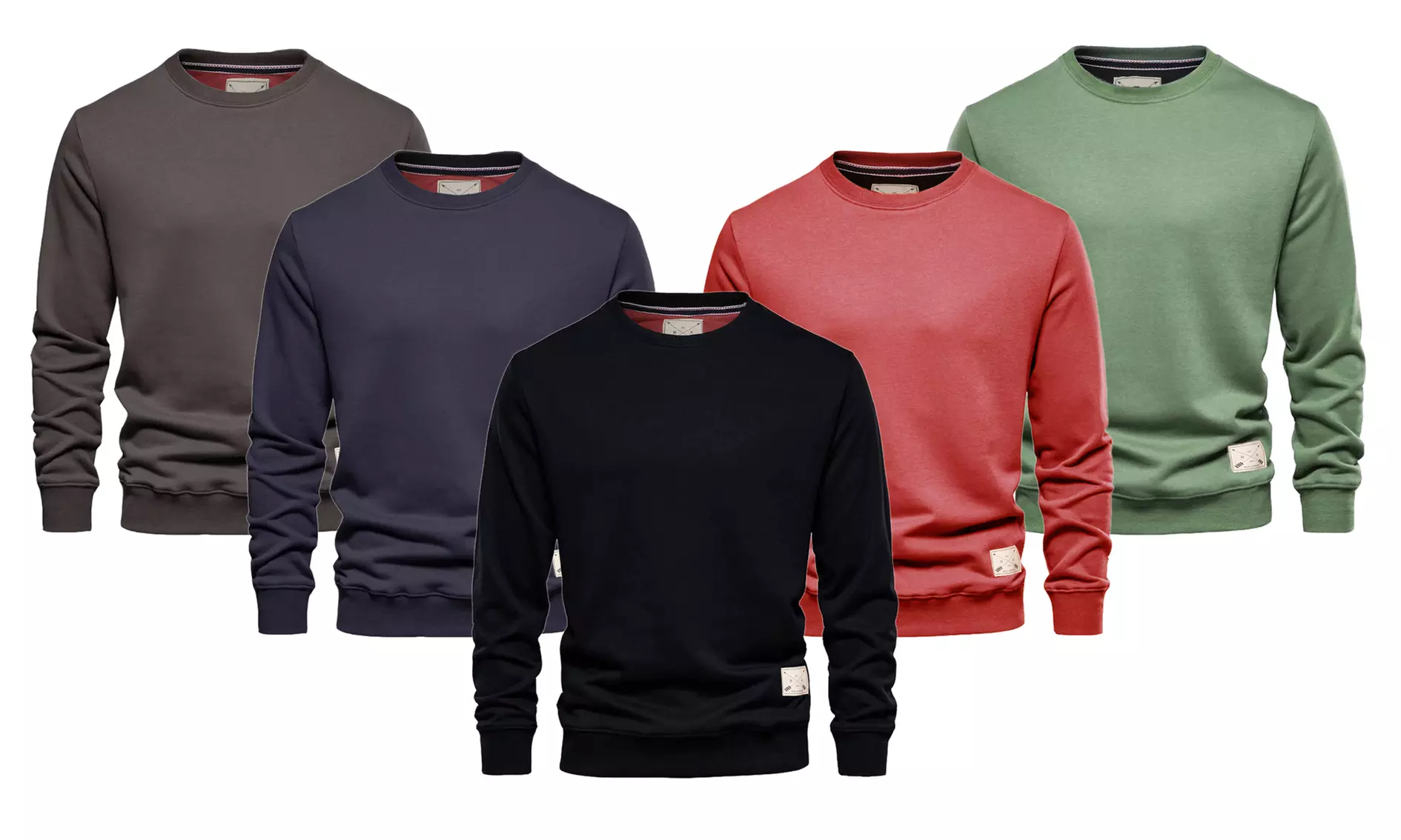 Herren-Pullover mit Rundhalsausschnitt