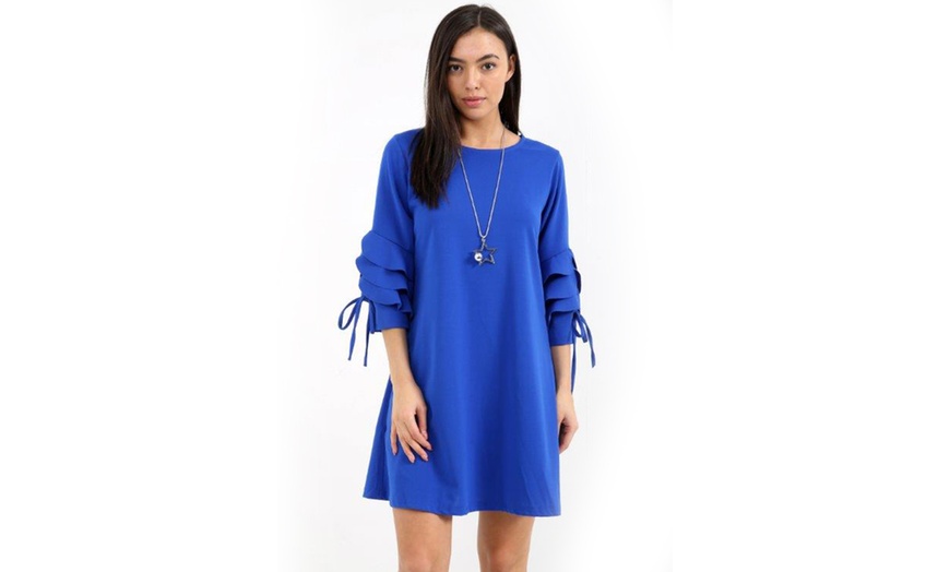 Image 2: Kurt Muller Ruffle-Sleeved Dress