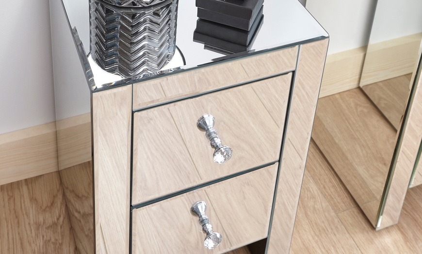 Image 8: Sophia Mirrored Bedside Chest