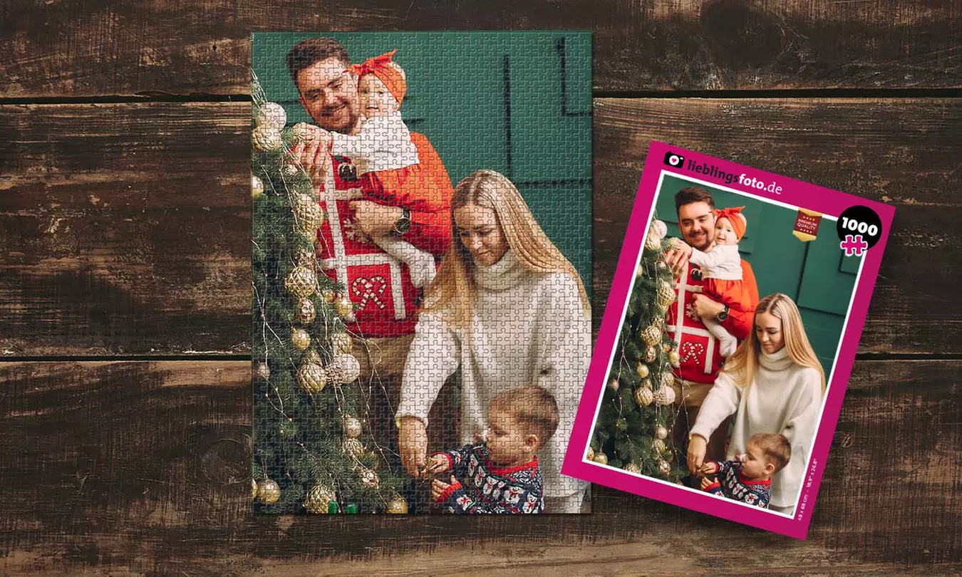 Personalisiertes Foto-Puzzle Deluxe mit 500 oder 1000 Teilen & Schachtel von Lieblingsfoto (bis zu 56% sparen*) - Primary Image