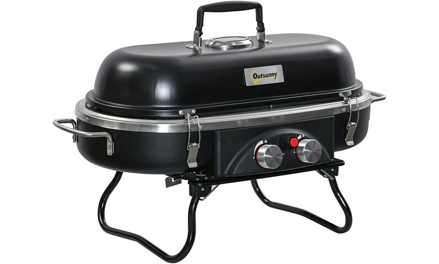 Image 10: Outsunny Tabletop BBQ Grill