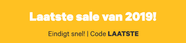 De laatste sale van het jaar, op alles! Gebruik code LAATSTE bij het afrekenen en krijg tot 20% korting.