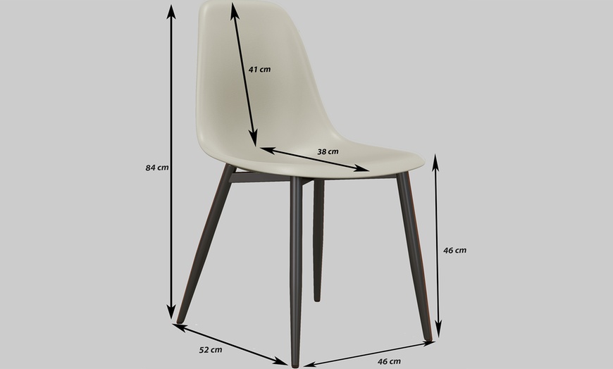 Image 11: Ensemble de 2 ou 4 chaises scandinaves "Lily" Doosense