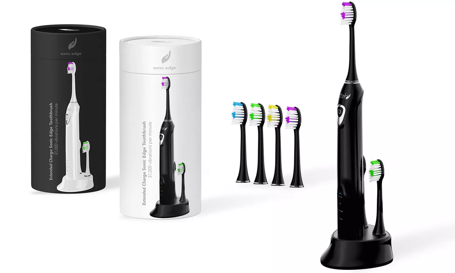 Sonic Edge Extended Charge Toothbrush with 4 Heads - Primary Image