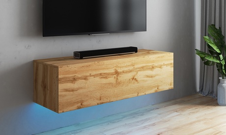 Mobile per TV da parete Selsey moderno con ante a ribalta disponibile in 3 colori