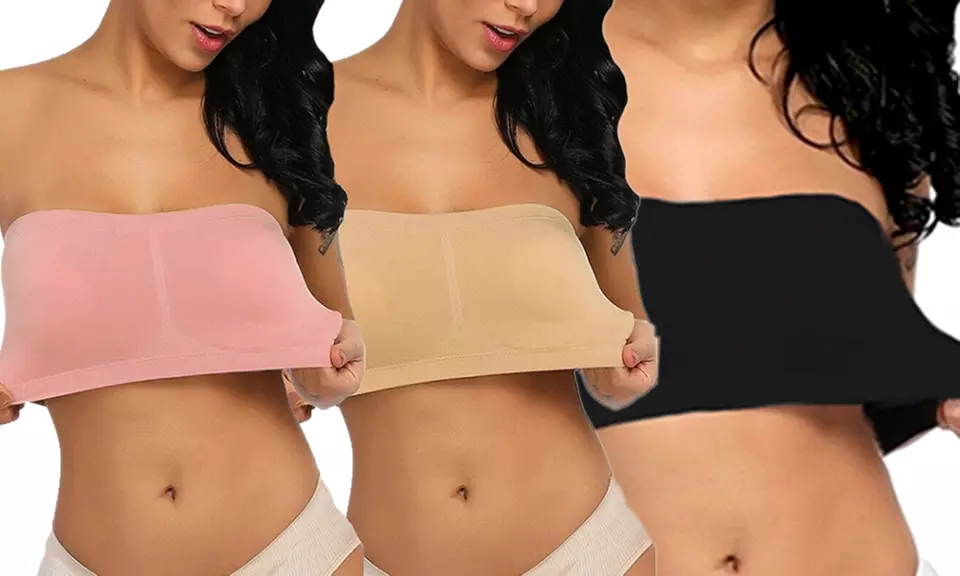 Lot de 3 ou 4 soutiens-gorge bandeau invisible - Primary Image