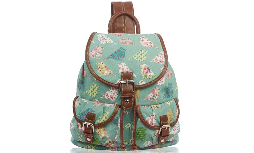 Image 8: Retro Canvas Backpack