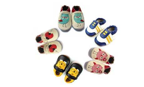 Babies' Playful Design Genuine Leather Moccasins