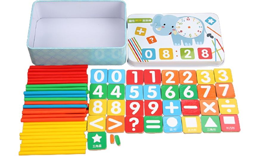 Image 2: One or Two Kids' 85-Piece Magnetic Mathematics Educational Toys