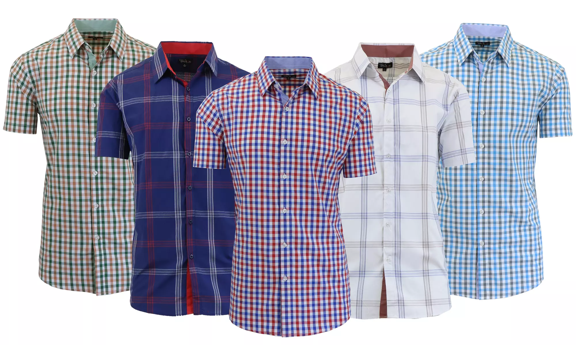 Men's Slim-Fit Checkered or Plaid Button-Down Shirts - Primary Image