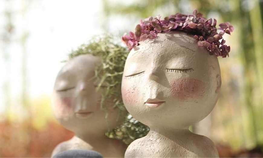 Image 10: Pot de jardinage en forme de tête