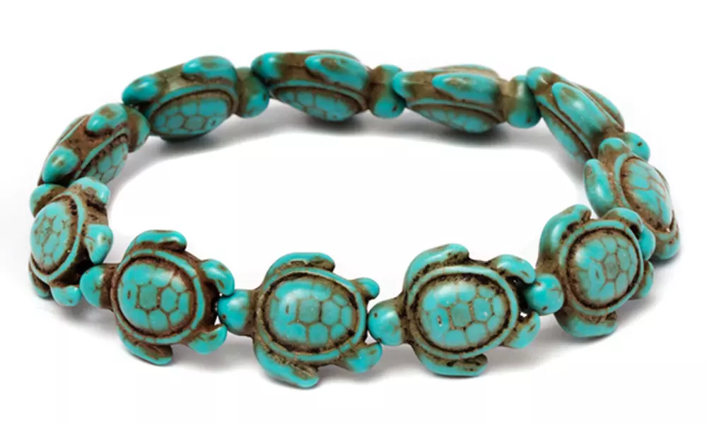 Genuine Handmade Turquoise Sea Turtles Bracelet by DREAMGEM - Primary Image