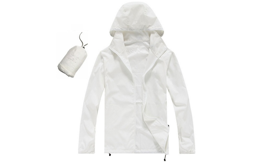 Image 11: Fold-Away Hooded Rain Jacket