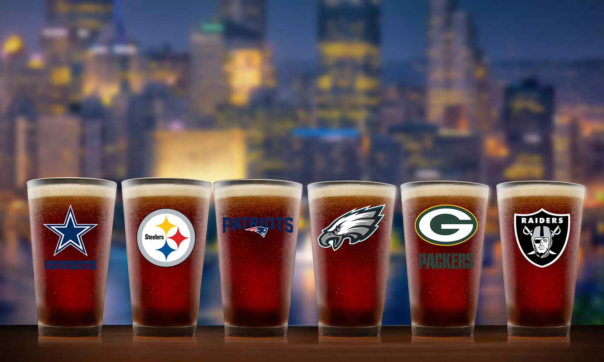 Duckhouse NFL 16 Fl. Oz. Clear Pint Glass Set (2-Pack) - Primary Image