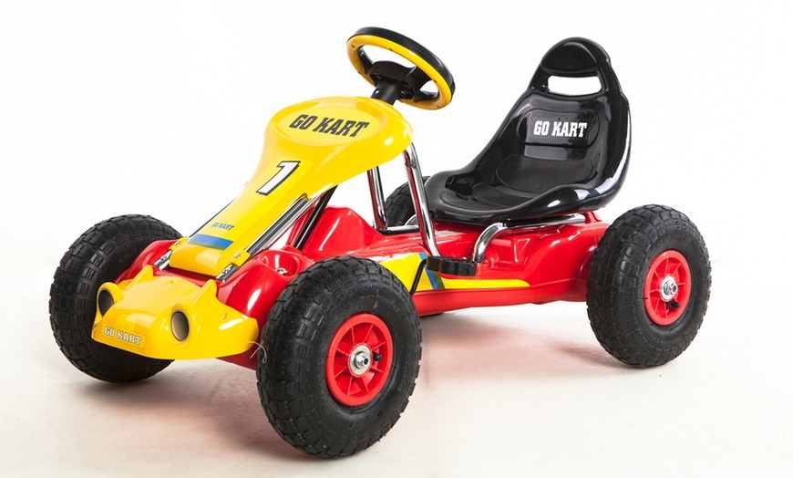 Image 4: Kids' Manual Go Kart with Lights