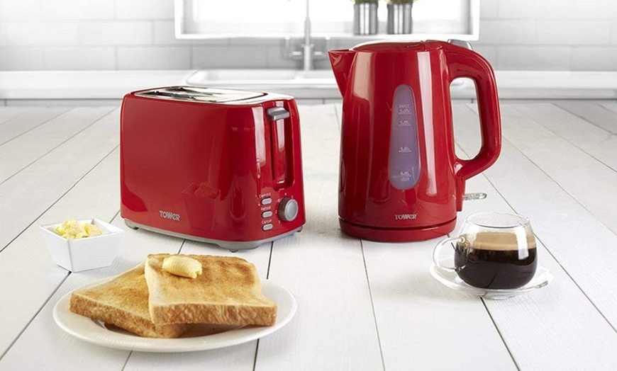 Image 1: Tower 2-Slice Toaster and Kettle