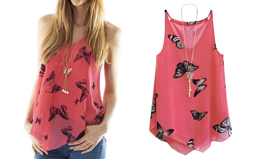 Image 4: Women's Butterfly-Print Top