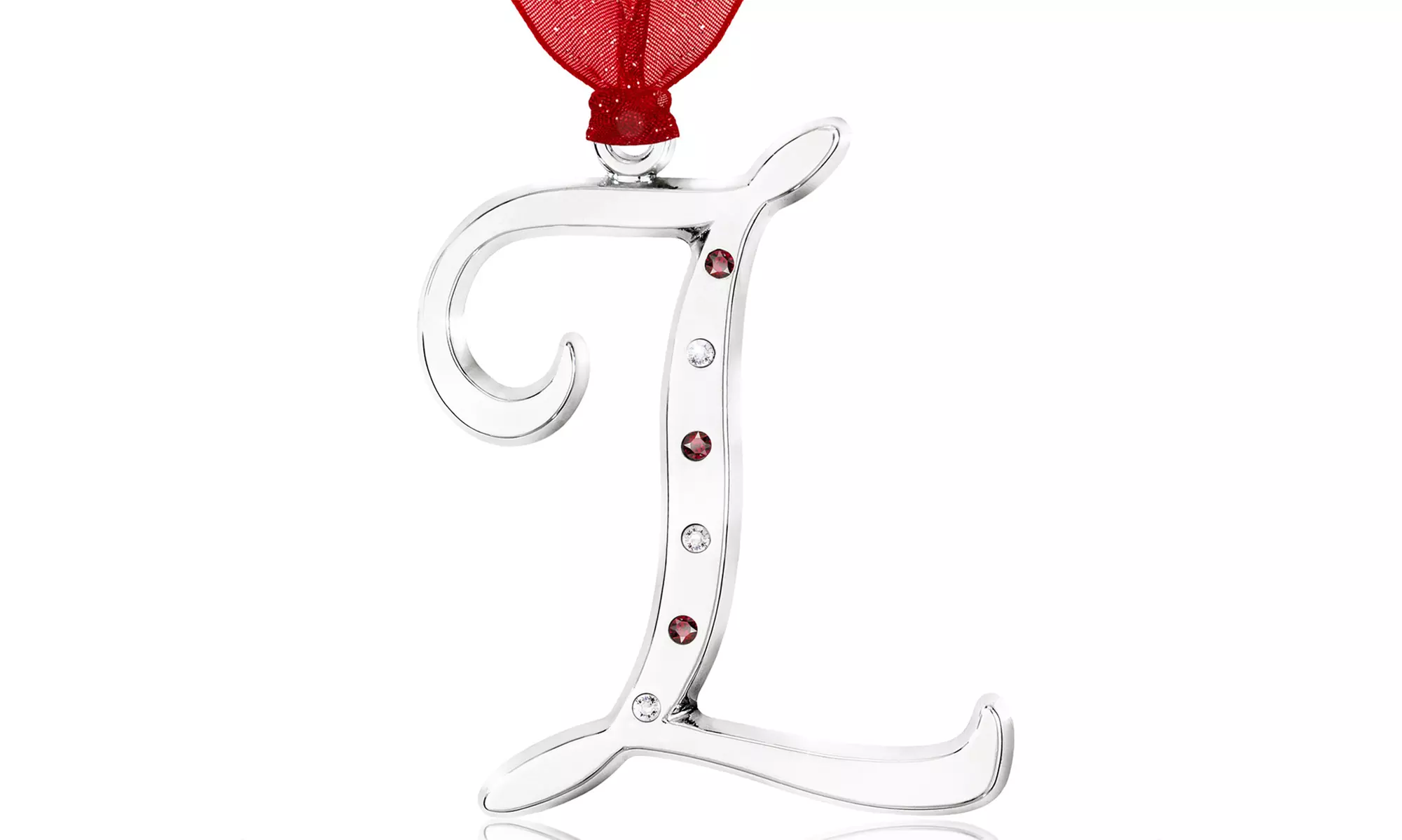 Silvertone Initial Ornaments