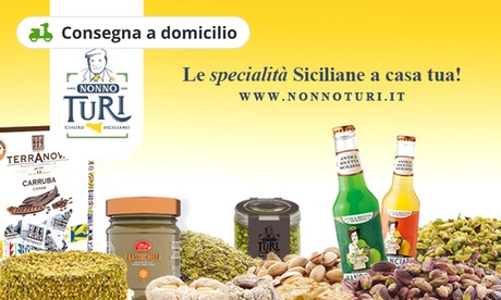 Prodotti siciliani: sconto del 20% sull'intero ordine o 10 € su spesa minima di 39 € da Nonno Turi. Consegna a domicilio