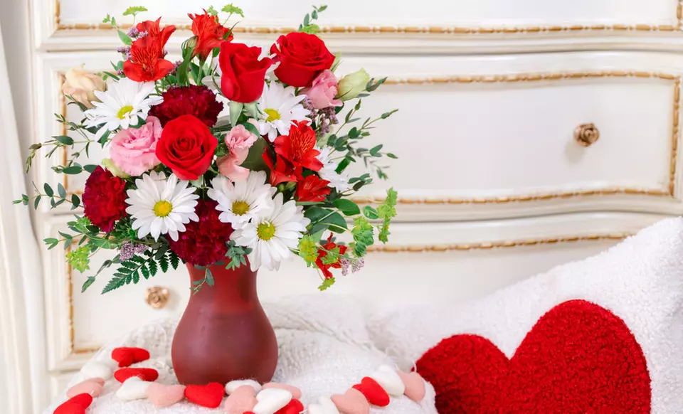 Valentine's Flowers from Teleflora (Up to 50% Off). Two Options Available. - Primary Image
