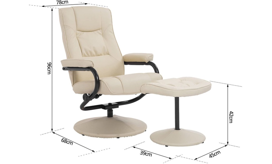 Image 15: HomCom Reclining Arm Chair