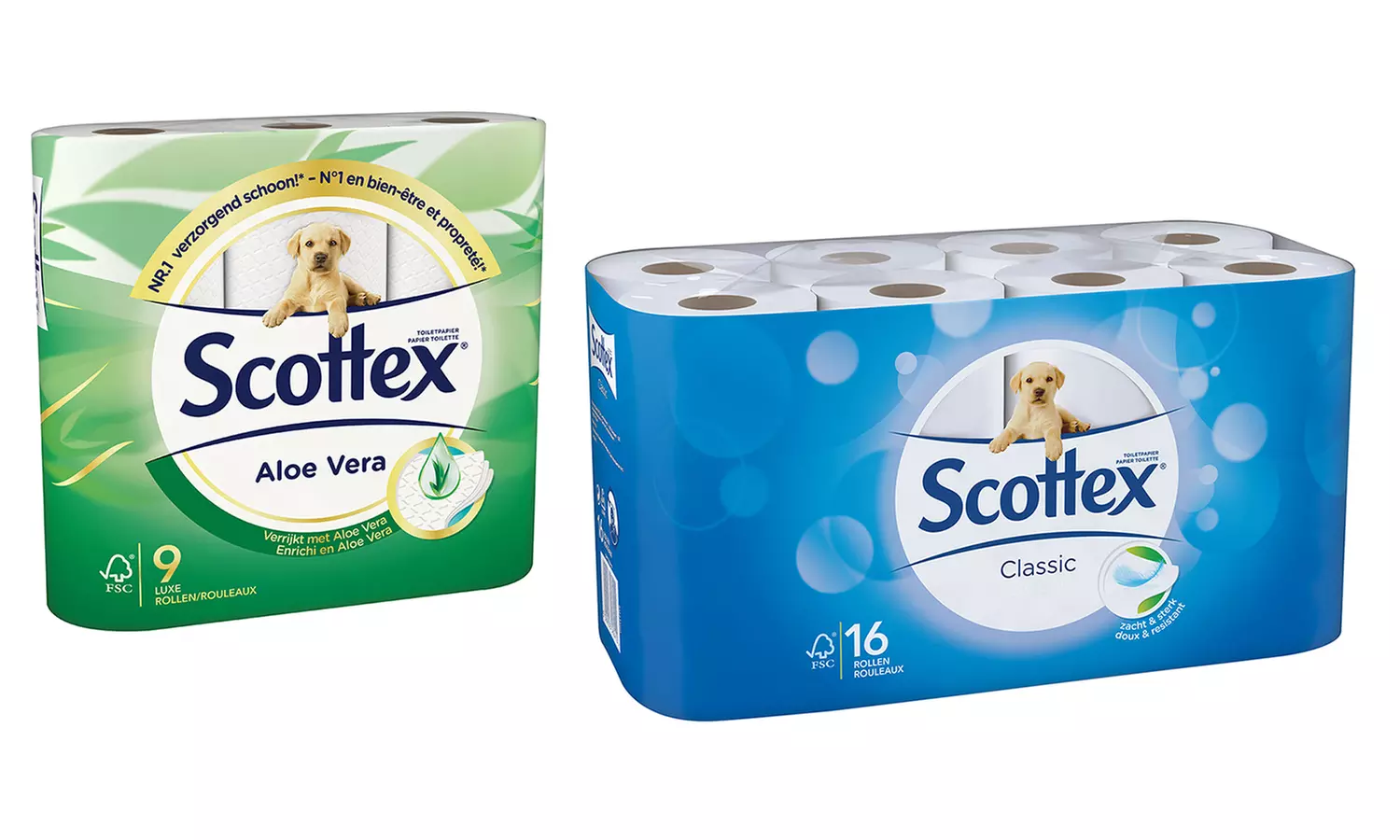 Jusqu'à 98 rouleaux de papier toilette Scottex Classic ou Aloe Vera - Primary Image