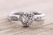 1/10 CTTW Diamond Cluster Promise Rings in Sterling Silver by Diamante - Image 2