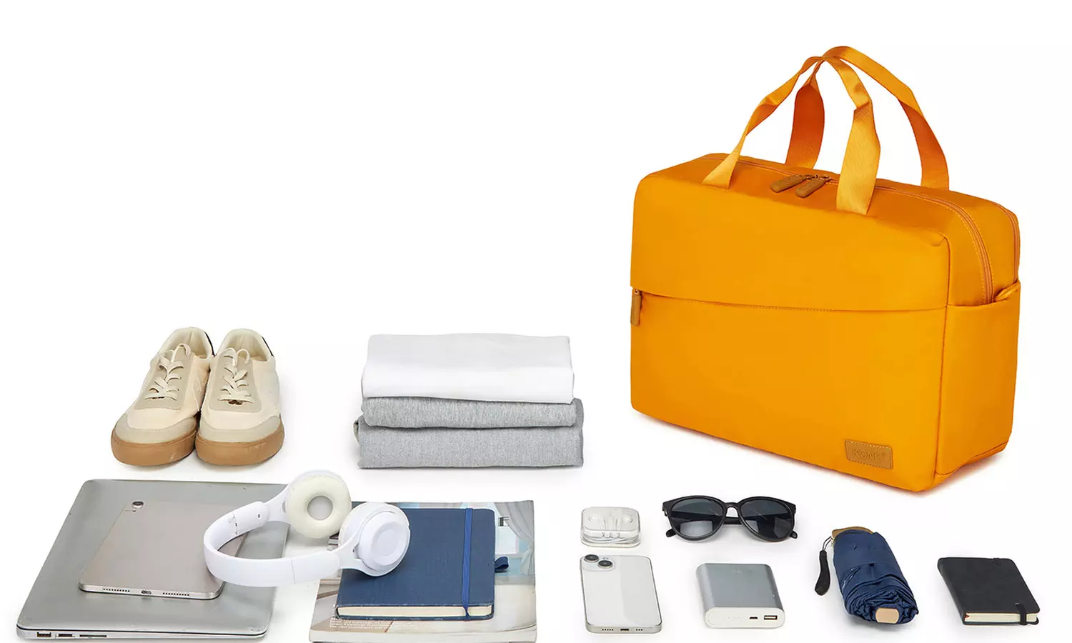 Clearance Kono 19L Water-Resistant Travel Bag with Laptop Sleeve