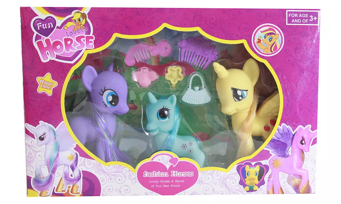 Coffret poneys assortis avec accessoires - Second Medium