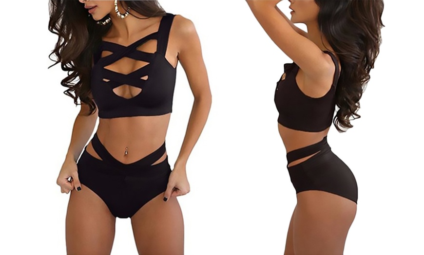 Image 2: Bandage Two-Piece Bikini Set