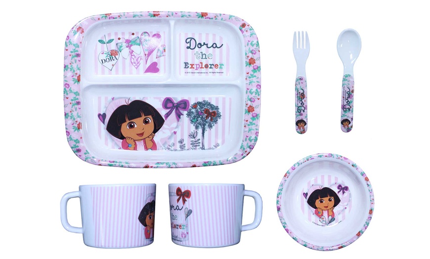 Image 4: Five-Piece Mealtime Melamine Sets