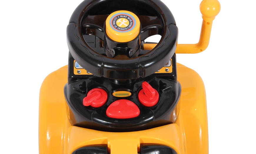 Image 13: Ride-On Toy Digger with Helmet