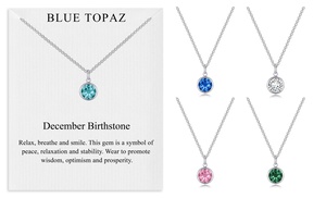 Philip Jones Birthstone Necklace with Zircondia Crystals