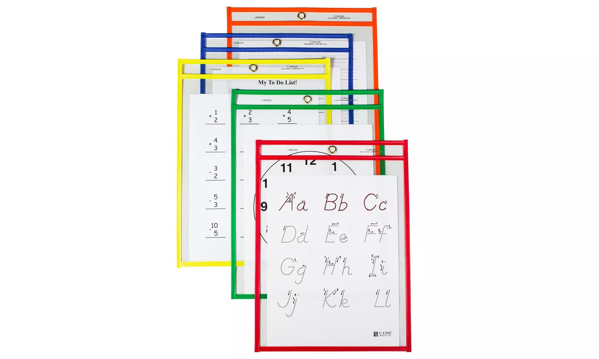Reusable Dry Erase Pockets (25-Pack) for Classrooms and Homeschooling - Second Medium