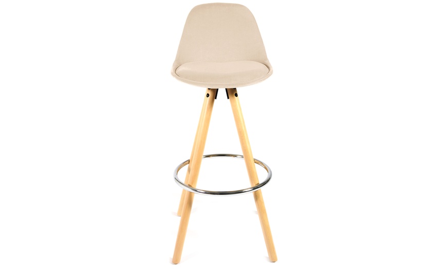 Image 4: Barcelona Retro-Style Bar Stool Two-Piece Set