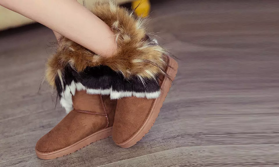 Bottes chaudes fourrées en fourrure Nora pour femmes - Primary Image