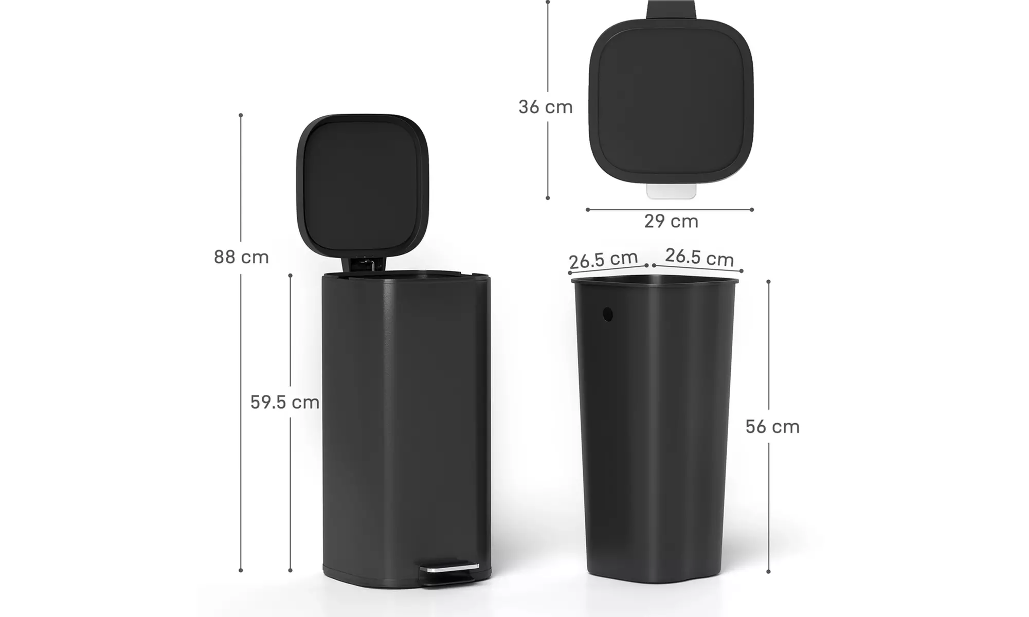 HomCom Kitchen Bin Selection - Soft-Close, Pedal and Sensor Designs