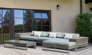 Malibu Rattan-Effect Garden Sofa Set