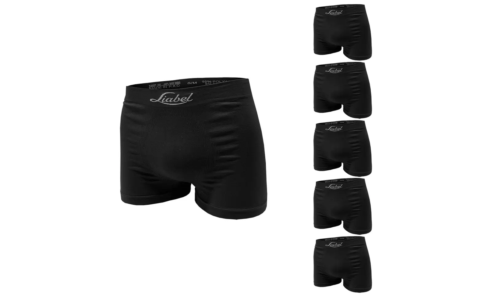 Lot de 6 boxers ou slips Liabel en microfibre sans couture