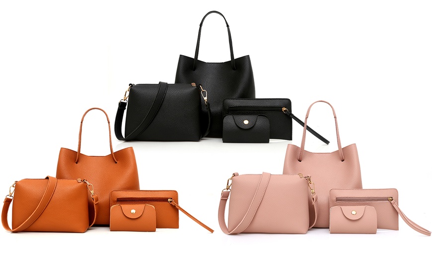 Image 1: Set of Four Matching Handbags