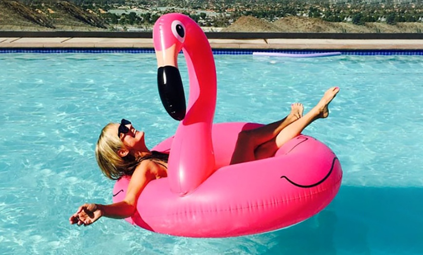 Image 1: Giant Inflatable Pink Flamingo