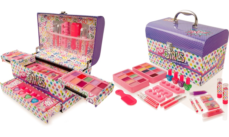 Image 1: Pop Girls Cosmetics Vanity Case