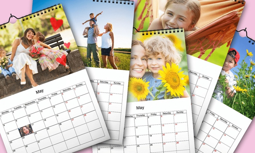 Image 6: One, Two, Three, Four, Five, or Ten Personalized A4 Photo Calendar 