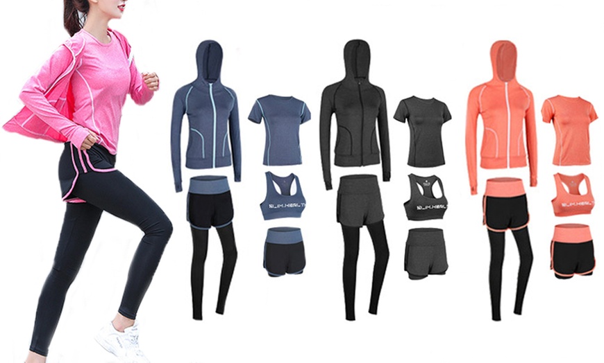 Image 1: Women's 5-Piece Workout Set