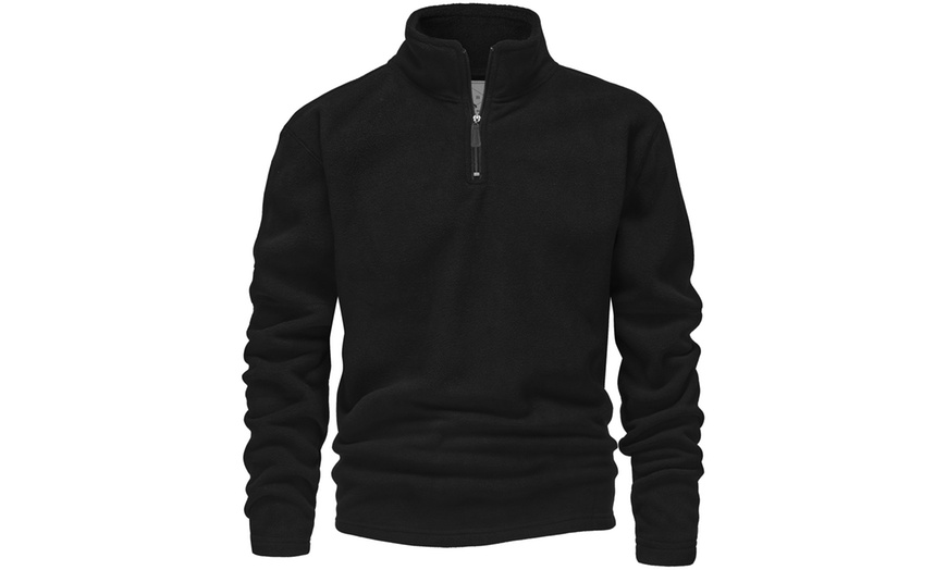 Image 3: Blu Apparel Men's 1/4 Zip Fleece Jumper